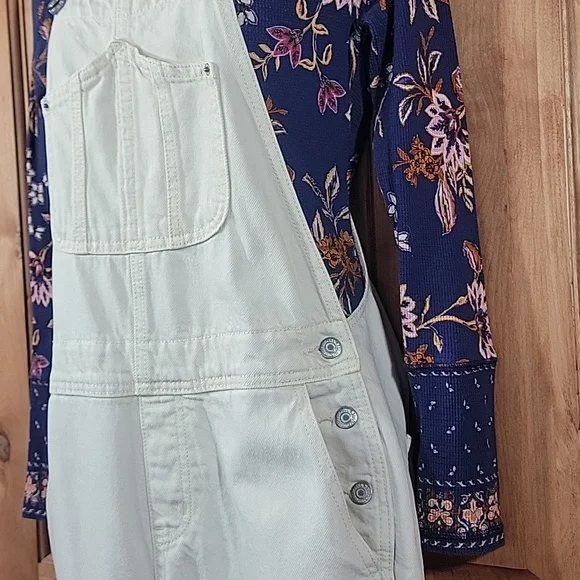 Cream Denim Overalls - Picture 5 of 16